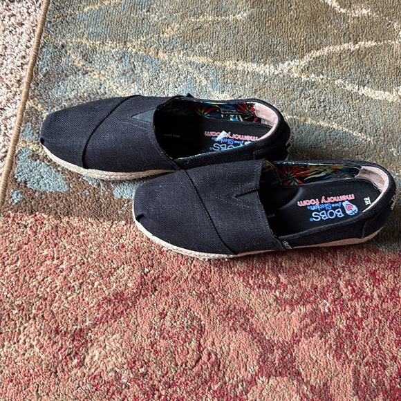 Bobs From Skechers Memory Foam Arch Pillow Black Slip On Flatform Shoe Sz 9 - Picture 2 of 8